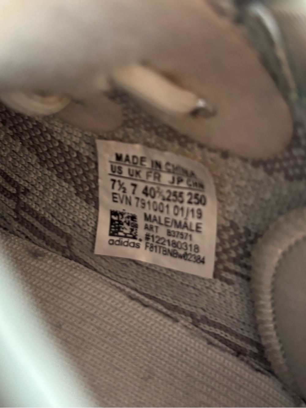 Adidas Yeezy Boost 350 V2 Men Gray Blue Tint Sneakers Size 7.5 - Picture 12 of 12